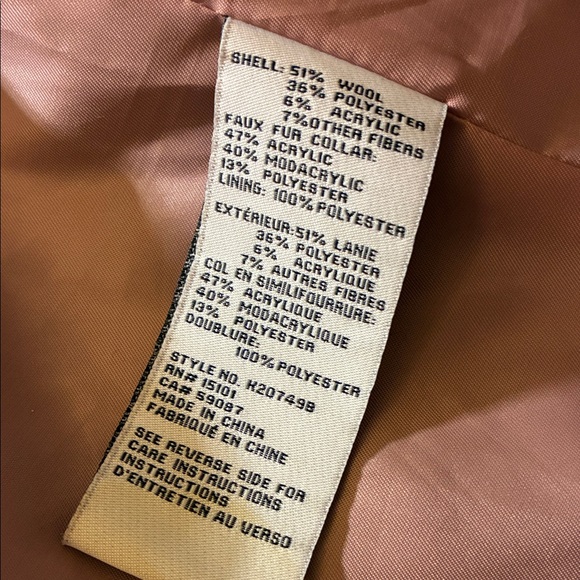 Kate Spade burgundy maroon wool fit and flare trench size small missing button - Picture 11 of 11